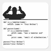 Python Code-Deine Mutter war ein Hamster