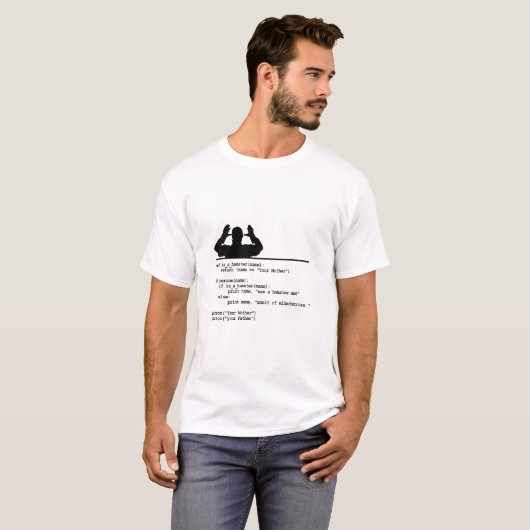 Python Code-Deine Mutter war ein Hamster T-Shirt (Vorne ganz)