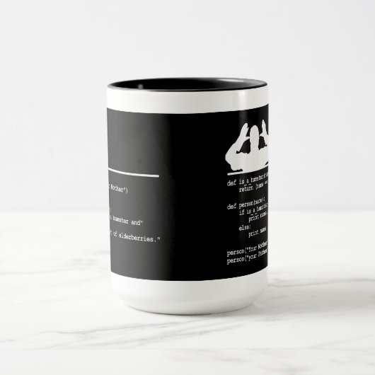 Python Code-Deine Mutter war ein Hamster Tasse (Zentrum)