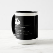 Python Code-Deine Mutter war ein Hamster Tasse (Vorderseite Links)