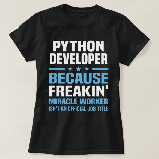 Python Developer T-Shirt (Design vorne)