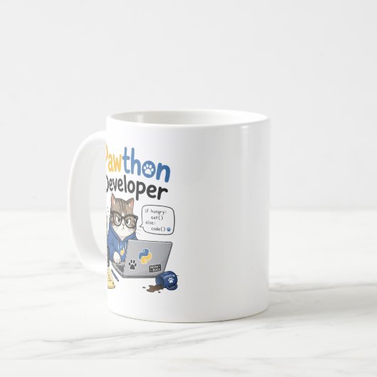 Python-Entwickler Kaffeetasse (Vorderseite Links)