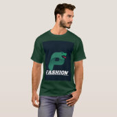 Python Fashion: Mehedi T Shirt mit Schlange-Muster (Vorne ganz)