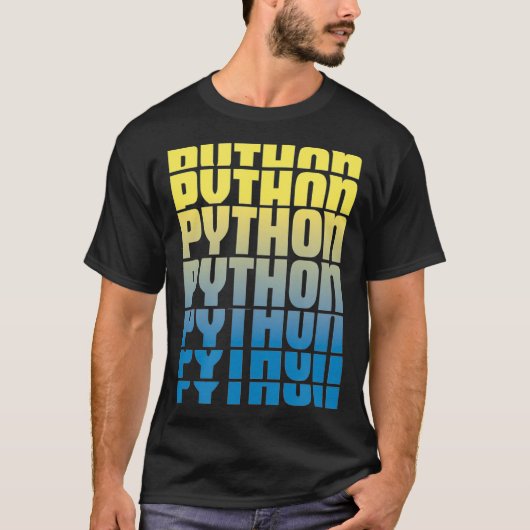 Python Fun Programmer Data Scientist und Machine L T-Shirt (Vorderseite)
