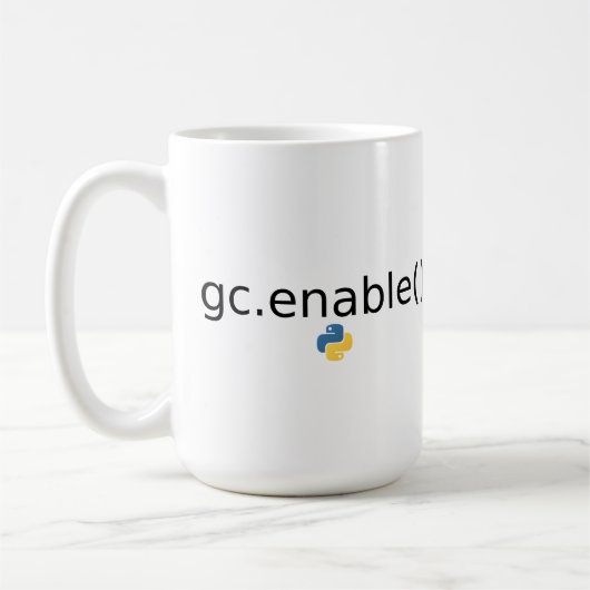 Python Garbage Collector Kaffeetasse (Links)