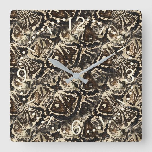 Python-Haut Quadratische Wanduhr (Vorderseite)