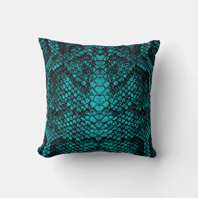 Python-Haut: Schlangenmuster-Design Kissen (Vorderseite)