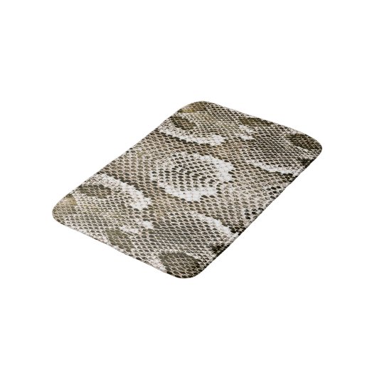 Python-Haut: Tiermuster-Design Badematte (Schrägansicht)