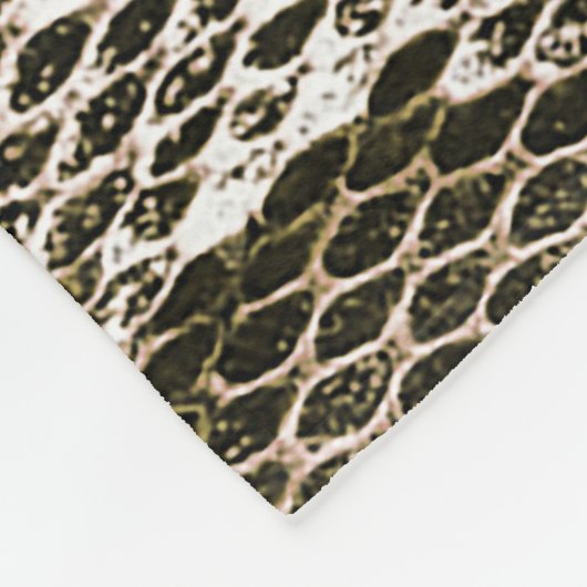 Python-Haut: Tiermuster-Design Fleecedecke (Ecke)