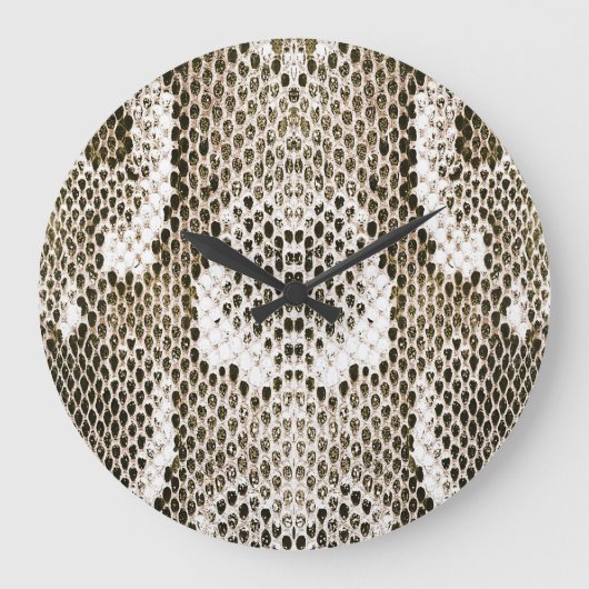 Python-Haut: Tiermuster-Design Große Wanduhr (Vorderseite)