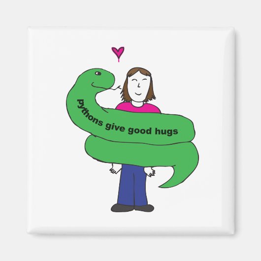 Python Hugs Magnet (Vorne)
