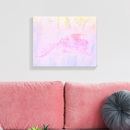 Python in Mist Canvas Print Leinwanddruck (Insitu (Wohnzimmer))