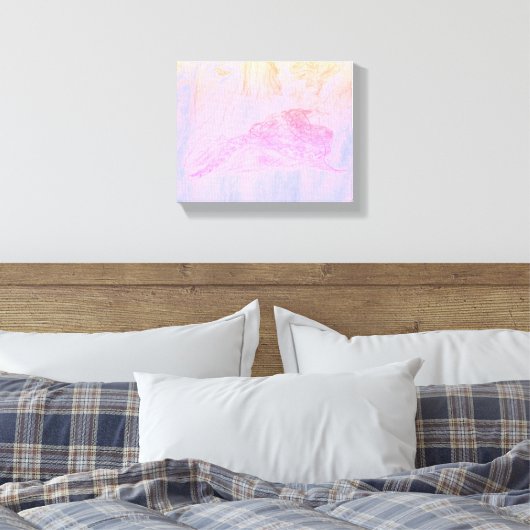 Python in Mist Canvas Print Leinwanddruck (Insitu (Schlafzimmer))