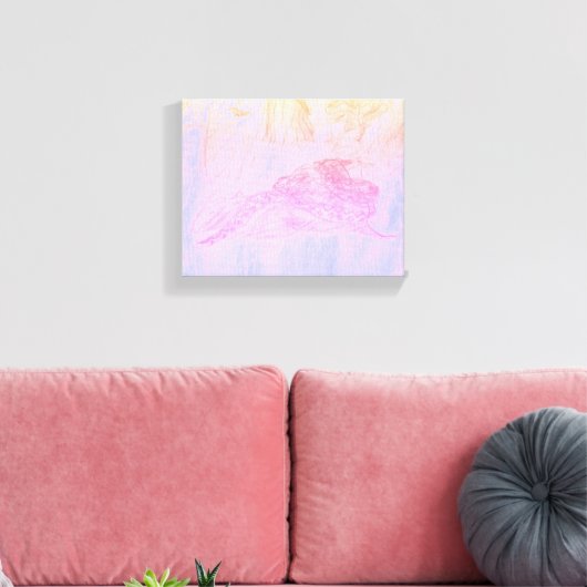 Python in Mist Canvas Print Leinwanddruck (Insitu (Wohnzimmer))
