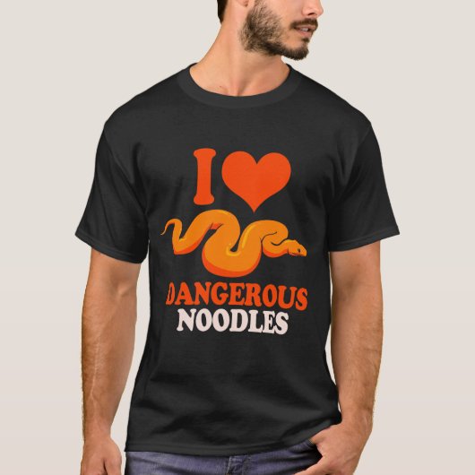 Python Liebe Dangerous Noodles Ball Python Schlang T-Shirt (Vorderseite)