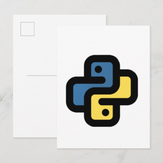 Python-Logo Ankündigungspostkarte (Vorne/Hinten)