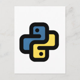 Python-Logo Ankündigungspostkarte