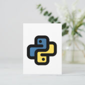 Python-Logo Ankündigungspostkarte (Stehend Vorderseite)