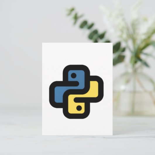 Python-Logo Ankündigungspostkarte (Stehend Vorderseite)