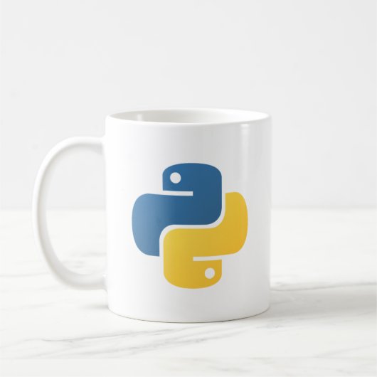 Python-Logo Kaffeetasse (Links)