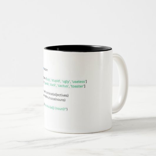 Python lustige Coffee Tasse für Entwickler (VorderseiteRechts)