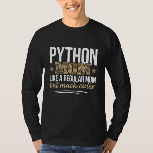 Python Mama Pet Python Eigentümer Schlange T-Shirt (Vorderseite)