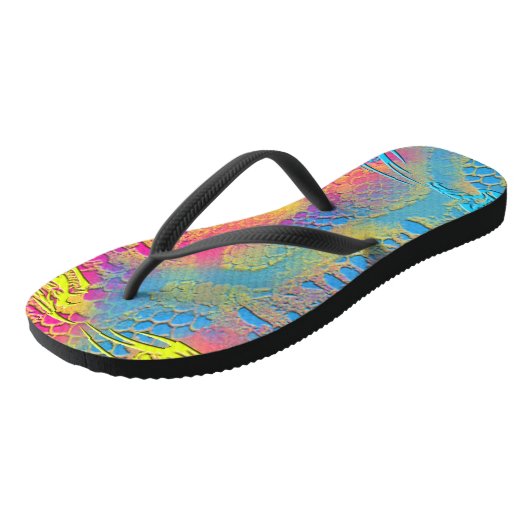 PYTHON - Modernes dekoratives Fraktal - Badesandalen (Schrägansicht)