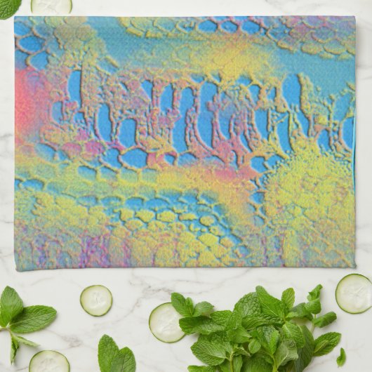 PYTHON - Modernes dekoratives Fraktal - Geschirrtuch (Gefaltet)