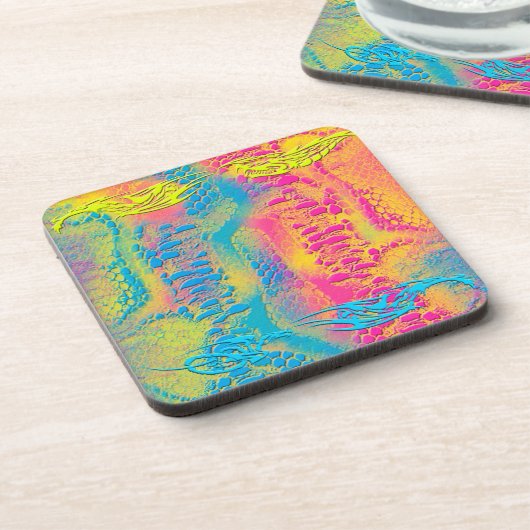 PYTHON - Modernes dekoratives Fraktal - Getränkeuntersetzer (Linke Seite)