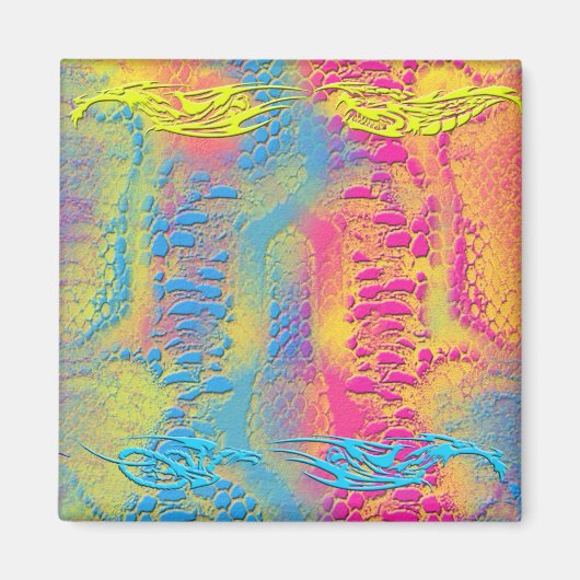 PYTHON - Modernes dekoratives Fraktal - Magnet (Vorne)