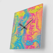 PYTHON - Modernes dekoratives Fraktal - Quadratische Wanduhr (Winkel)