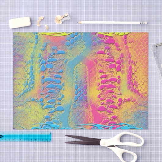 PYTHON - Modernes dekoratives Fraktal - Seidenpapier (Handwerk)