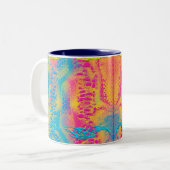 PYTHON - Modernes dekoratives Fraktal - Zweifarbige Tasse (Vorderseite Links)