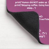 Python morning_routine() Mauspad – Geschenk für Co (Ecke)