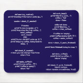 Python morning_routine() Mouse Pad – Coders Gift Mousepad (Vorne)