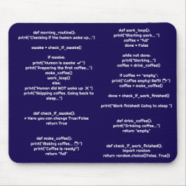 Python morning_routine() Mouse Pad – Coders Gift Mousepad