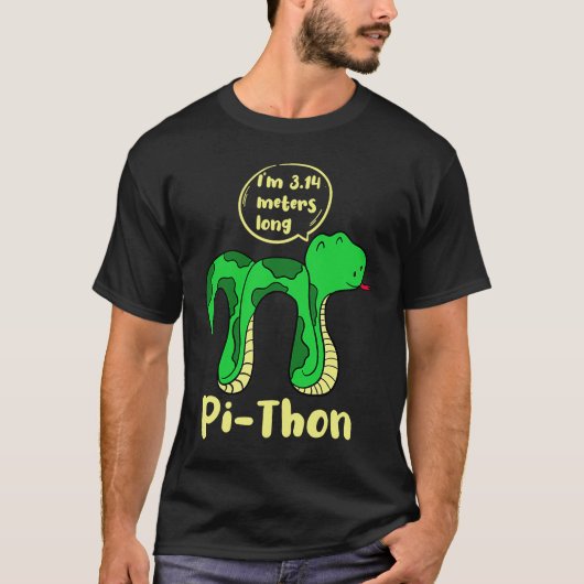 Python Pithon Pi Symbol Fun Math Lehrer Pi Day sn T-Shirt (Vorderseite)