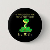 Python Pithon Pi-Symbol Lustiger Mathelehrer Pi-Ta Button (Vorderseite)