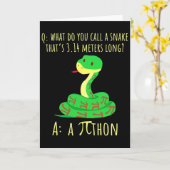 Python Pithon Pi-Symbol Lustiger Mathelehrer Pi-Ta Karte (Gelbe Blume)