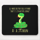 Python Pithon Pi-Symbol Lustiger Mathelehrer Pi-Ta Mousepad (Vorne)