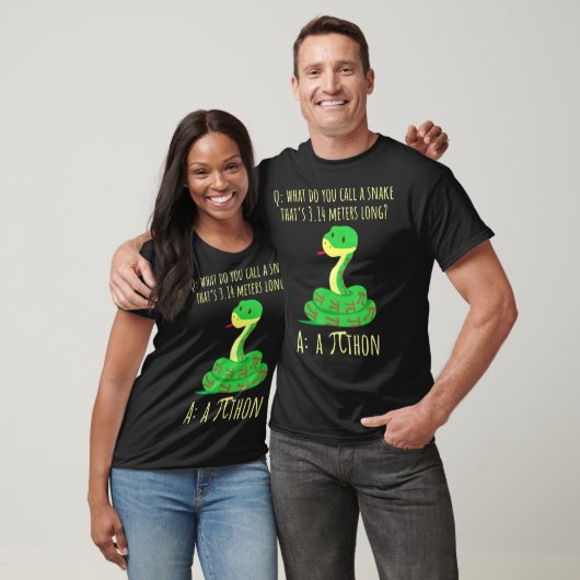 Python Pithon Pi Symbol Math Lehrer Pi Day T-Shirt (Unisex)