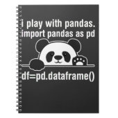Python Programmer IT Nerd Panda Programming Spaß Notizblock (Vorderseite)