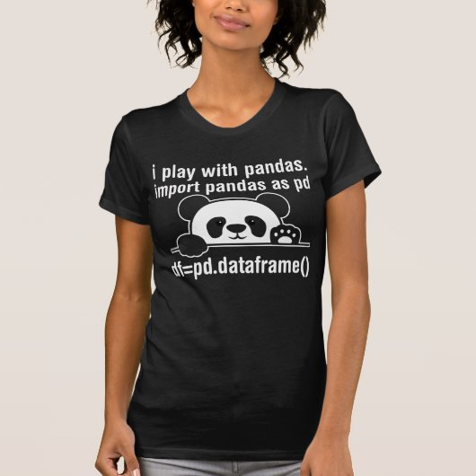 Python Programmer IT Nerd Panda Programming Spaß T-Shirt (Vorderseite)
