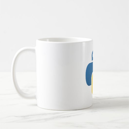 Python-Programmierlogo Kaffeetasse (Links)