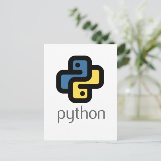 Python Programmierung Feiertagspostkarte (Stehend Vorderseite)