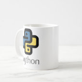 Python Programmierung Kaffeetasse (Vorderseite Links)