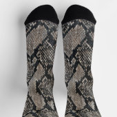 Python-Schlangenhaut - Reich Elegant Graue Mode Socken (Oben)