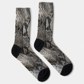 Python-Schlangenhaut - Reich Elegant Graue Mode Socken (Rechts)