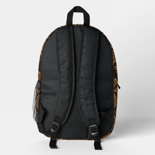 Python-Schlangenleder-Druck Bedruckter Rucksack (Rückseite)