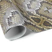 Python-Schlangenmuster für coole Tiere Geschenkpapier (Rolleneckpunkt)